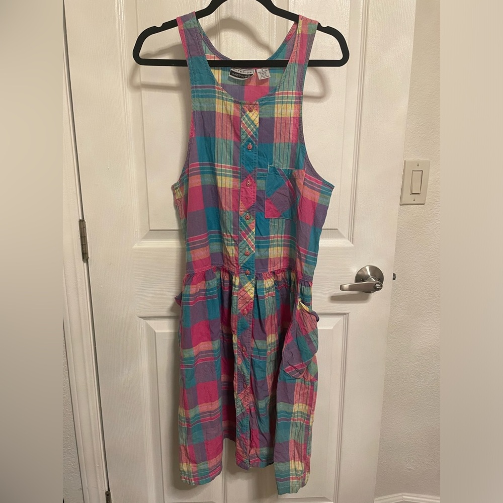 Vintage 100% Cotton Plaid Jumper